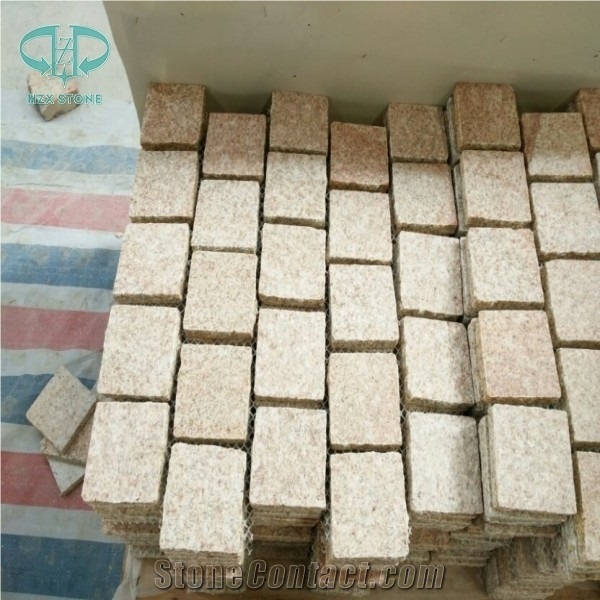 China Yellow Granite G682 Cube Stone , Sunset Gold Granite, Sunset Beige Yellow Granite Cube Stone