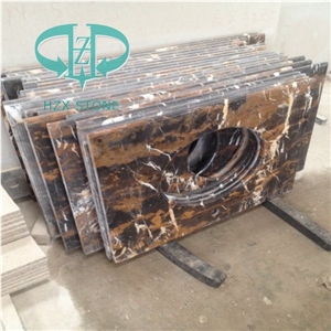 Portoro Marble Bath Countertops Bath Top,Black and Gold Marble