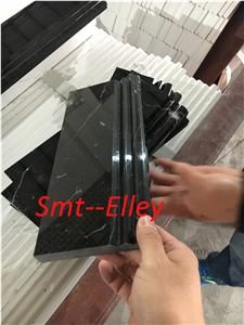 Custom Cut Marble Borders Black Marquina Baseboard for Wall Mouldings