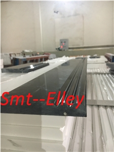 Custom Cut Marble Borders Black Marquina Baseboard for Wall Mouldings