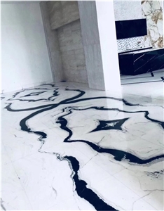 Custom Marble Waterjet Medallions Marble Rosettes for Floor Medallions