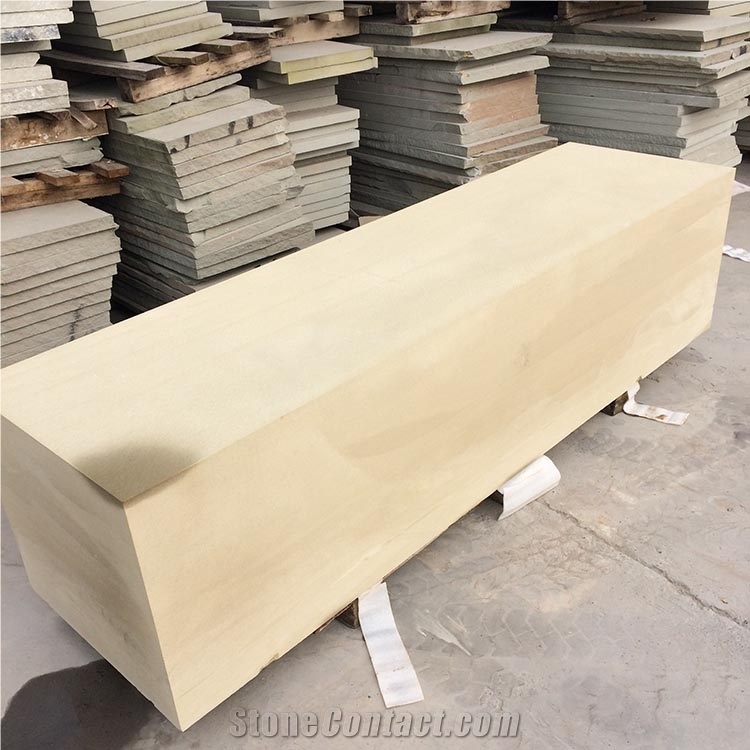 Sawn Sandstone Masonries Beige Sandstone Bricks for Building Stones
