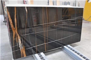 St Laurent Marble Office Table Sahara Noir Office Meeting Tables