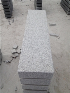 All Surface Flamed Bush Hammered Grey Granite Block Steps to Germany