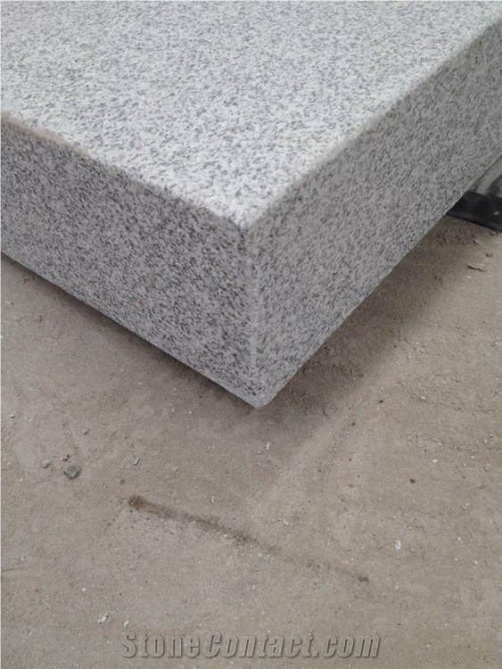 All Surface Flamed Bush Hammered Grey Granite Block Steps to Germany
