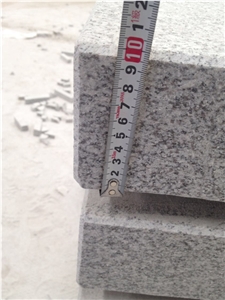 All Surface Flamed Bush Hammered Grey Granite Block Steps to Germany