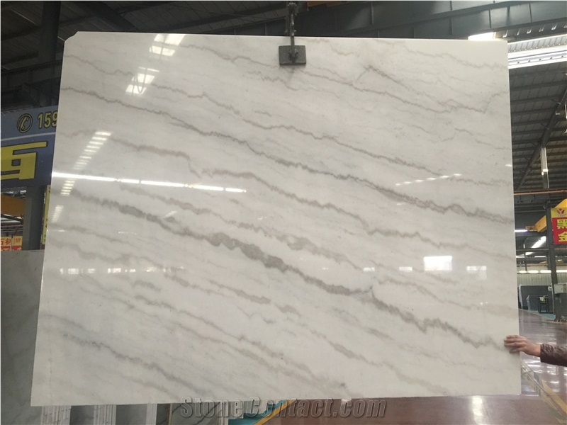 China Guangxi Carrara White Marble Slabs 