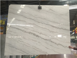 China Guangxi Carrara White Marble Slabs 