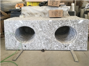 Double Sink Bianco Antico Vanity Top,Bath Top/ Vanitytop