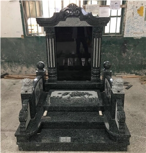Hot Sale Southeast Asia Type Black Granite Gravestone/Tombstone