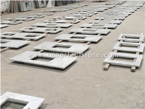 Bathroom Vanity Tops Carrara Top with Two Sink,Good Quality,No Crack