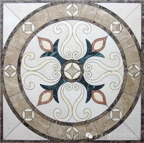 Water Jet Pattern, Floor Medallions