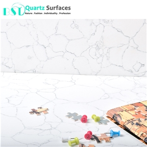 Carrara Custom Cut White Marble Quartz Table Tops