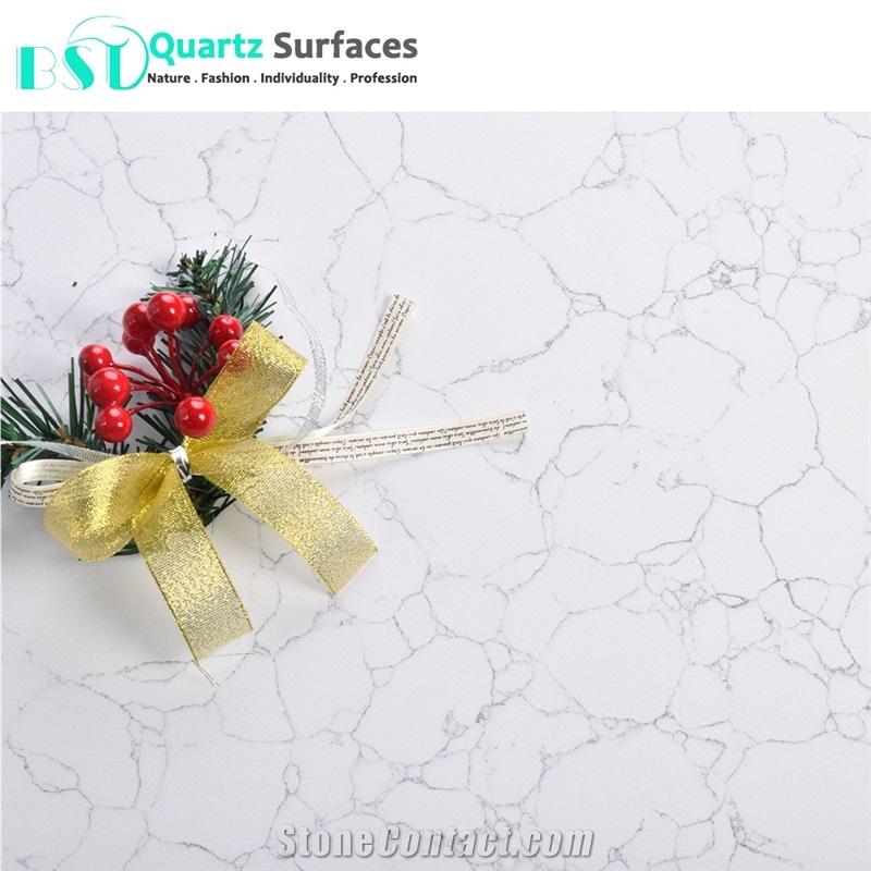 Carrara Custom Cut White Marble Quartz Table Tops