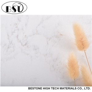 Large Quantity Carrara White Quartz Stone in Stock for Fast Shipment