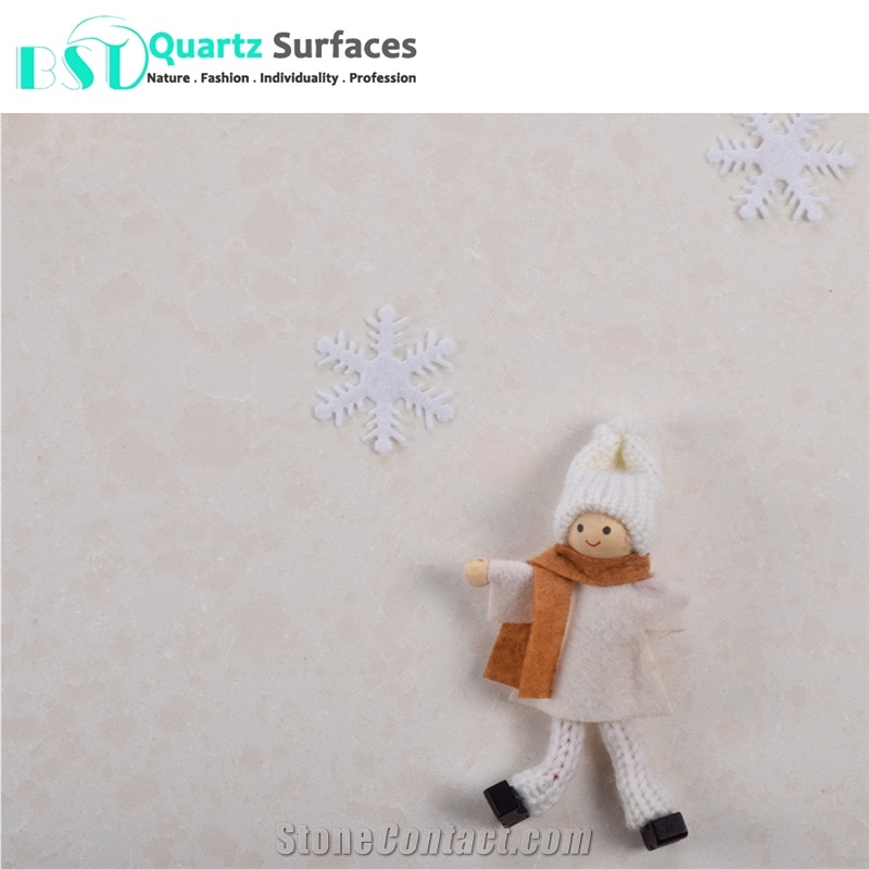 Orange Grains Artificial Quartz Countertop for Sale