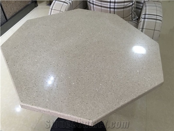Quartz Stone Table Top Cafe Table Top