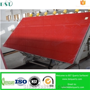 Red Polished Chinese Sparkle Artificial Quartz Stone Red Polished Chinese Sparkle Artificial Quartz Stone