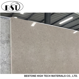 Solid Surface Grigio Quartz Slabs from Yunfu