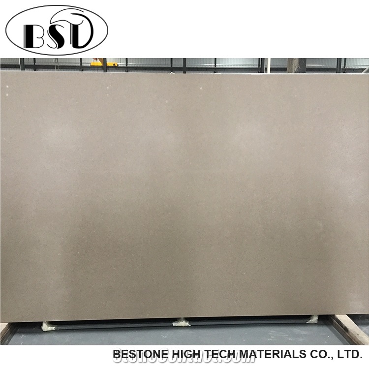 Solid Surface Grigio Quartz Slabs from Yunfu
