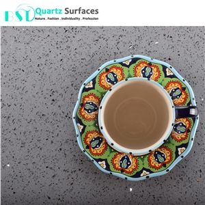 Twinkle Grey Mirror Artificial Quartz Countertop for Kitchen