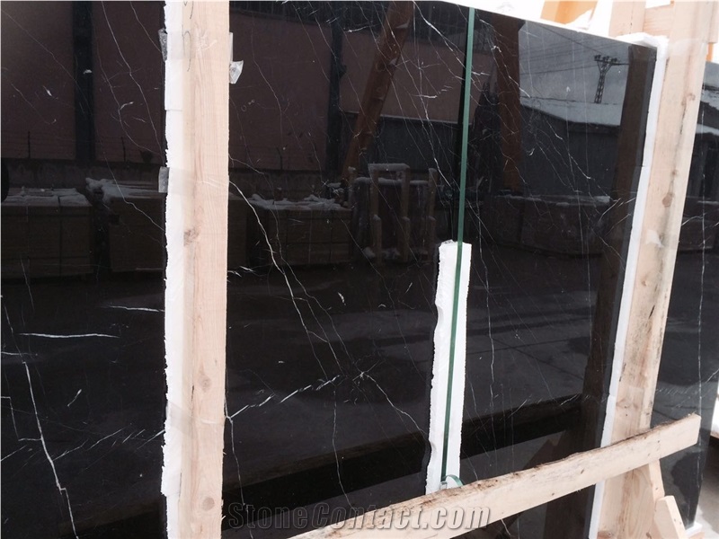 Konya Absolute Black Marble Slabs & Tiles, Turkey Black Marble