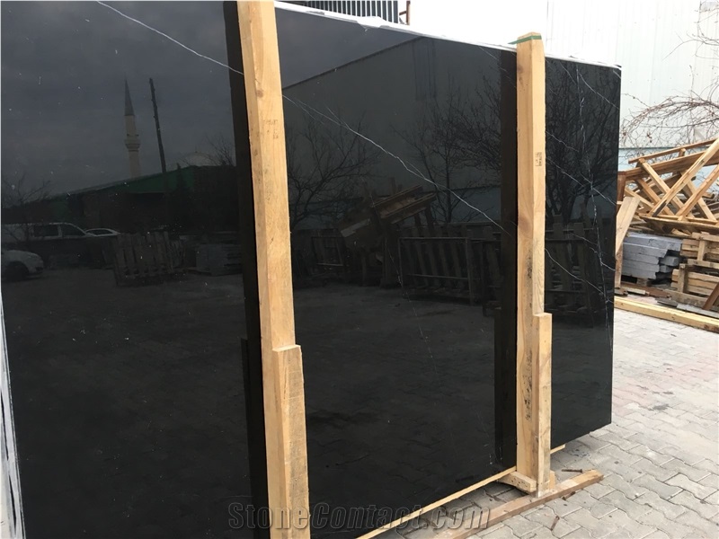 Konya Absolute Black Marble Slabs & Tiles, Turkey Black Marble