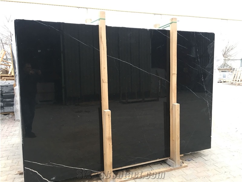 Konya Absolute Black Marble Slabs & Tiles, Turkey Black Marble