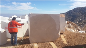 Mersin Mut Beige Marble Quarry Blocks