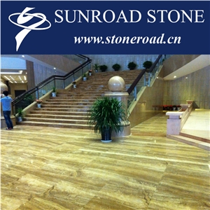 China Polished Bookmatch Beige Onyx/Crystal Translucent Wooden Honey