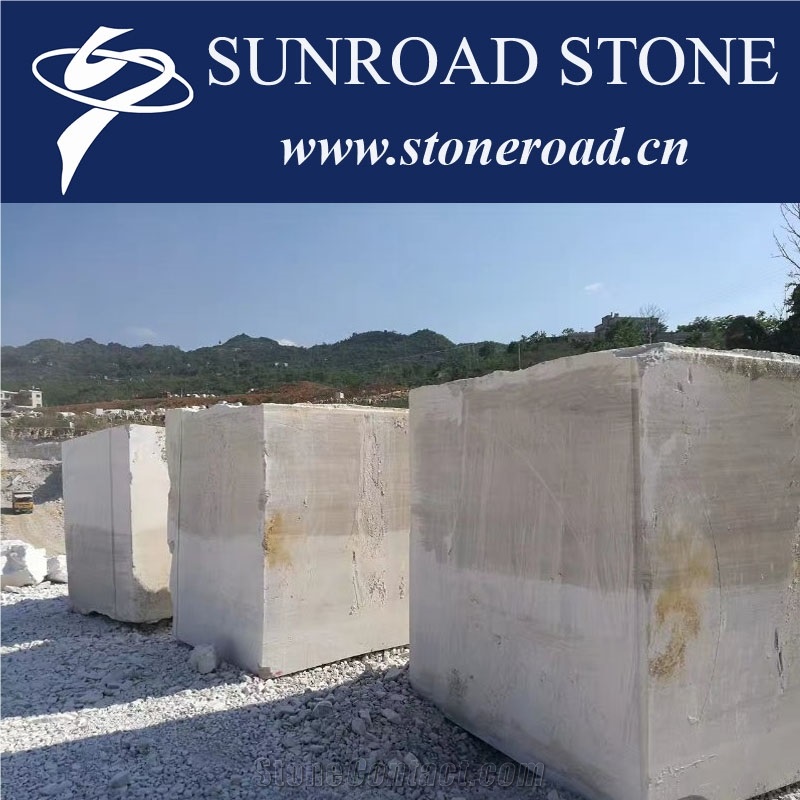 Haisa Bamboo Marble Block, Haisa Wood Grain, White Haisa Wooden Vein