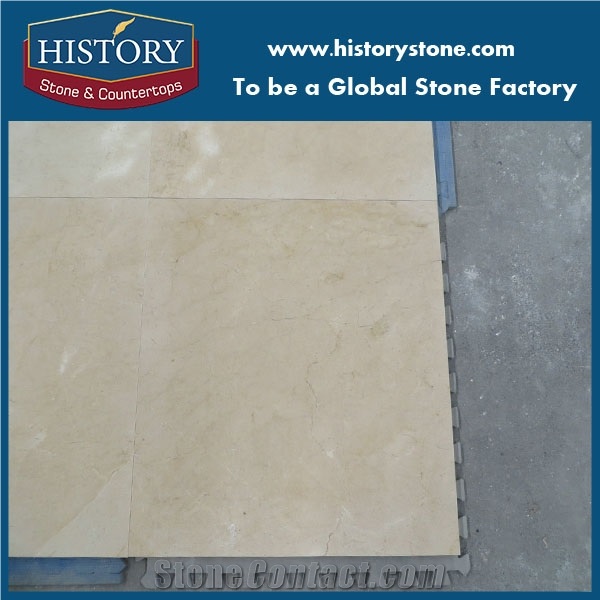 2cm Polished Crema Marfile Marble Vanity Top,Sink,Cabinet