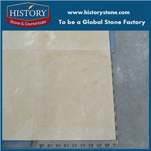 2cm Polished Crema Marfile Marble Vanity Top,Sink,Cabinet