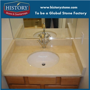 Bathroom Tops for Hotel and Resistant Project,Beige Marble
