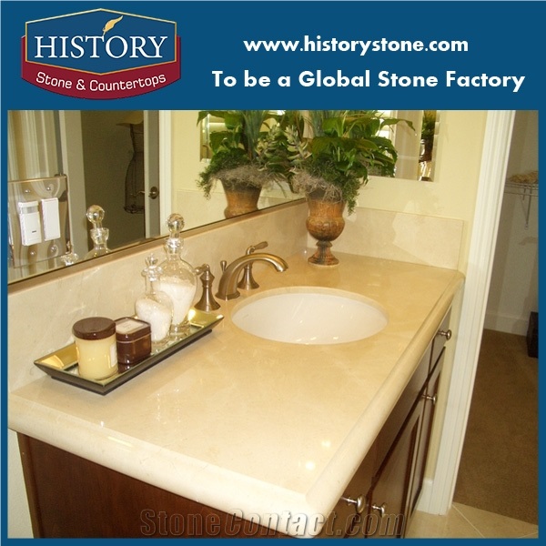 Bathroom Tops for Hotel and Resistant Project,Beige Marble