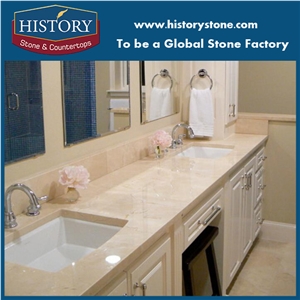 Direct Factory Yellow Beige Marble Vanity Tops,Kitchen Top