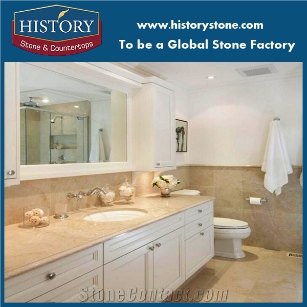 Hot Sale Marble Bathroom Vanity Tops with Cabinets, Faucet