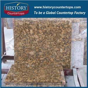 Natural Stone Giallo Fiorito Granite Cutomized Countertop for Kitchen