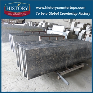 Whosale Multicolor Grain/Jurapana Wavesand Granite Polished Countertop