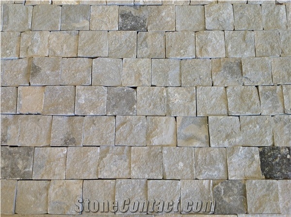 French Limestone Blocks Grey Blue "Olive Leaf"