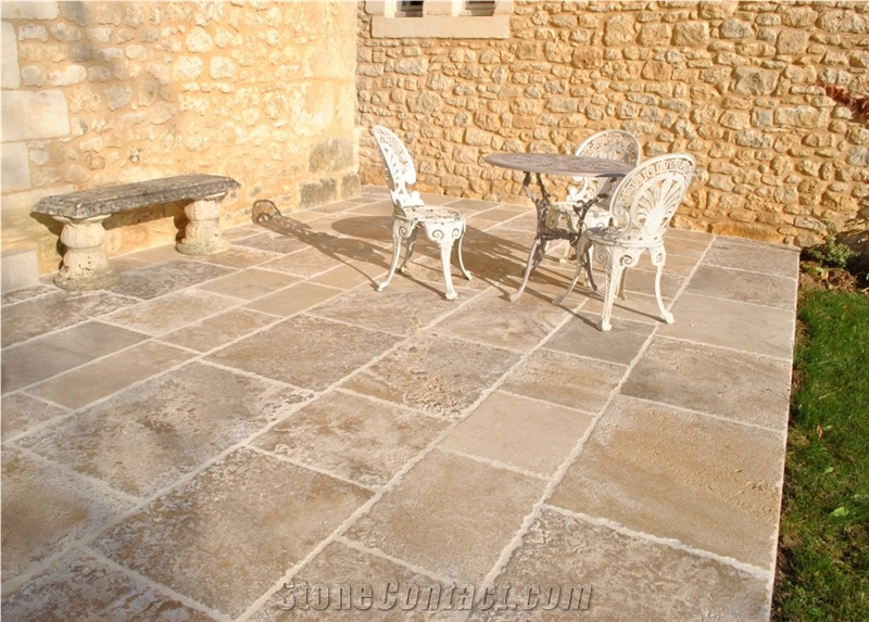 French Limestone Tiles All Shades Of Ochers - Limeyrat Gold Limestone