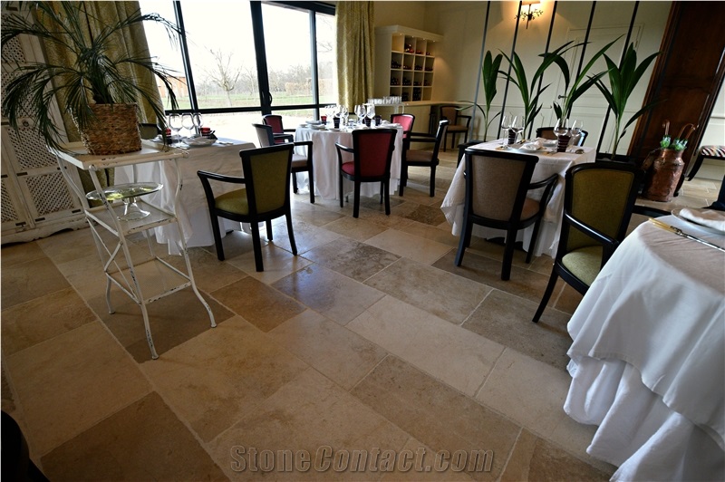 French Limestone Tiles All Shades Of Ochers - Limeyrat Gold Limestone