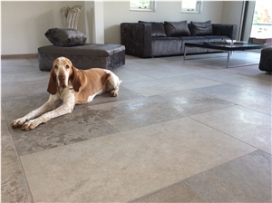 French Limestone Tiles Dark Blueish Grey and Beige "The Blues"