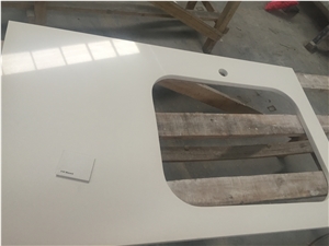 2141 Pure White Quartz Vanity / High Quality Bath Tops
