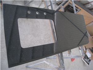 Black Galaxy Granite High Quality Kitchen Countertop