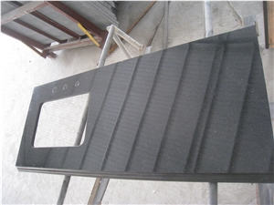Black Galaxy Granite High Quality Kitchen Countertop