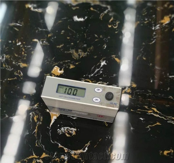 Black Ls-P034 Artificial Stone Slabs&Tiles Flooring&Walling