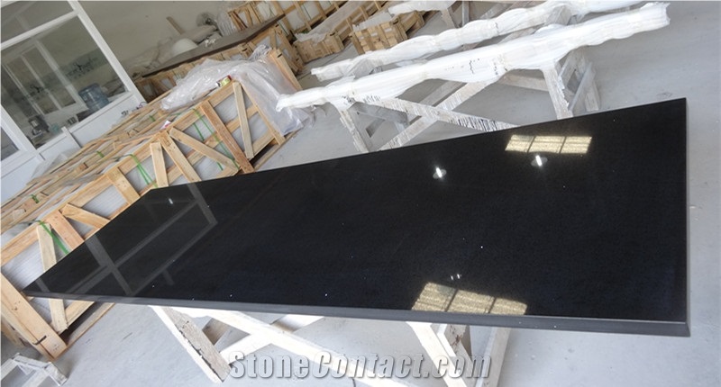 Black Sparkle Quartz-Countertop Kitchen Island Top Bench Top