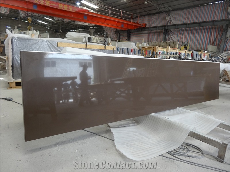 Coffee Sand Quartz-Countertop Kitchen Island Top Worktop Bench Tops