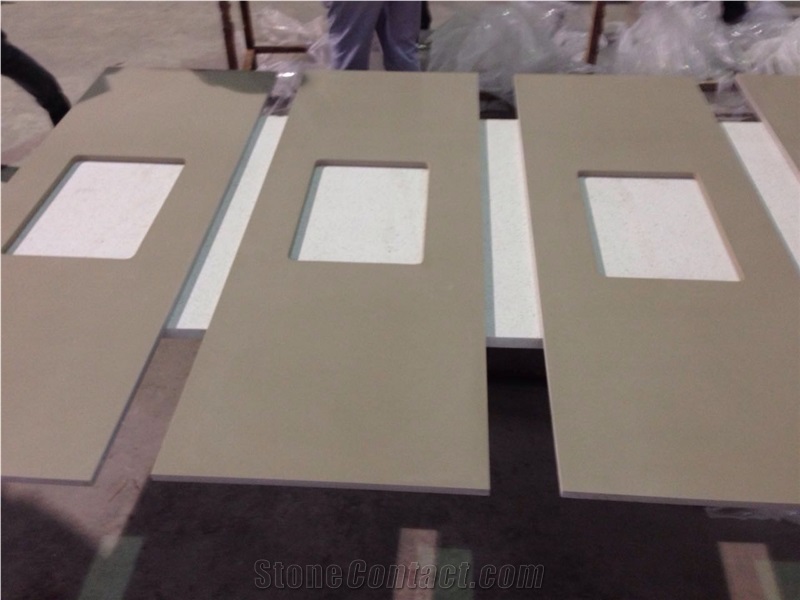 Coffeee Sand Quartz- P150720-Countertop Kitchen Bench Top Desk Tops